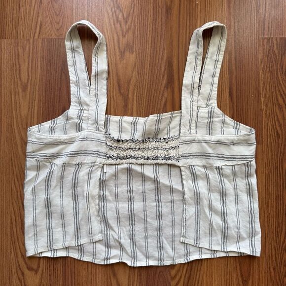 Anthropologie Square Neck Linen Blend Tank Size XL NWT - Picture 4 of 9